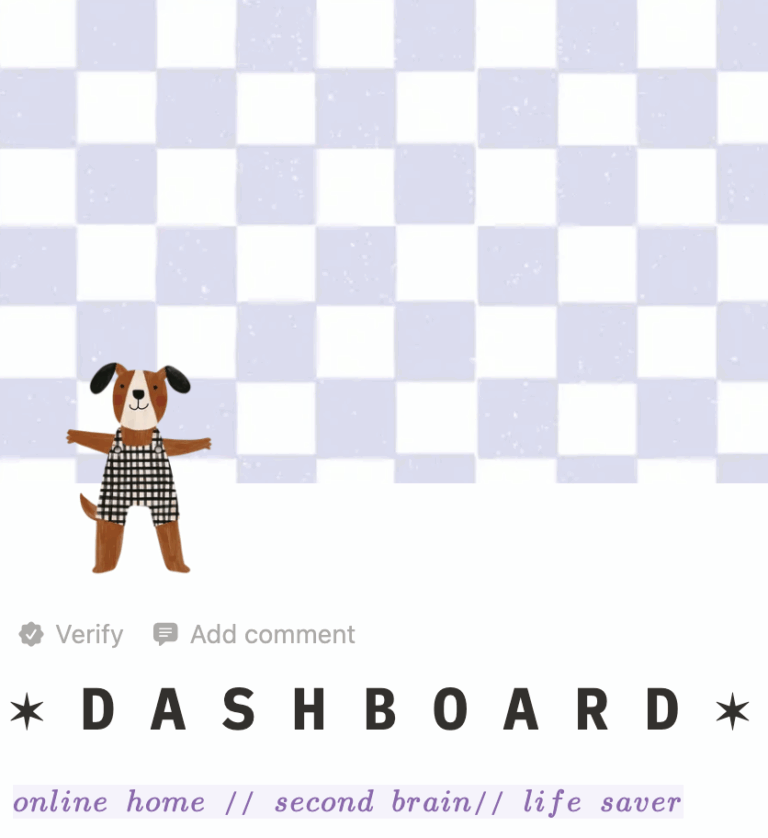 Notion 101: leuk dashboard om je leven onder controle te krijgen/houden (soort van)